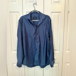 Dark blue men’s dress shirt